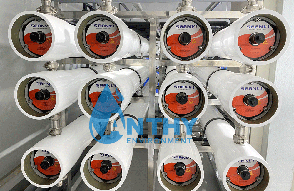 Phần Skid RO 2 pass của hệ thống DI 20m3/hr