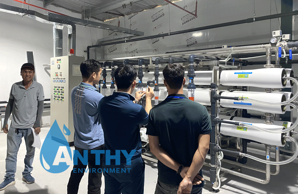 Phần Skid RO 2 pass của hệ thống DI 20m3/hr