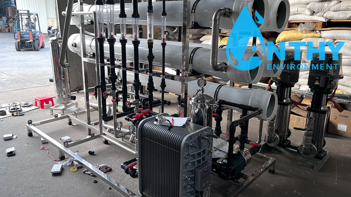 Hệ thống EDI 2.5m3/hr trong quá trình chế tạo tại An Thy