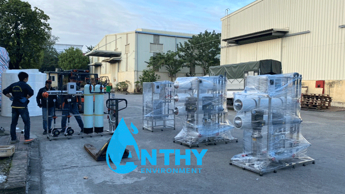 Khuôn viên sân nhà xưởng An Thy, nơi sản xuất các hệ thống EDI