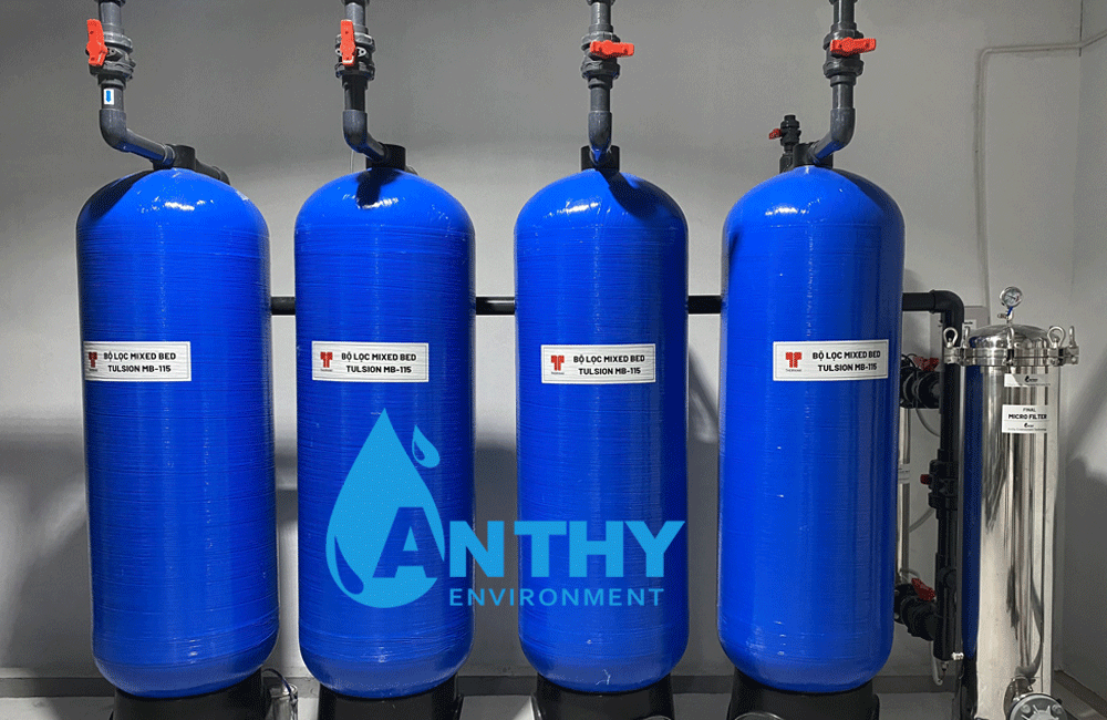 Phần lọc trao đổi ion hệ Mixed bed hệ thống DI 20m3/hr: