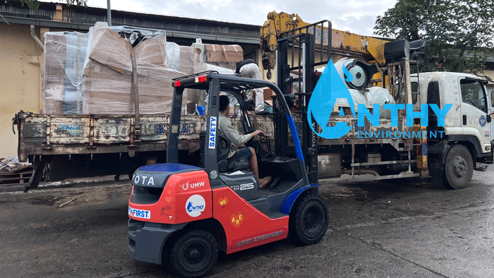 Vận chuyển hệ thống EDI2.5m3/hr đi công trình